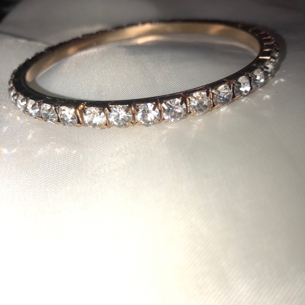 💖Mix & Match💖 gold bangle bracelet w/rhinestones costume jewelry